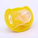 Соска-пустышка ортодонтическая, силикон, от 6 мес., с колпачком, «Якорь», цвет желтый